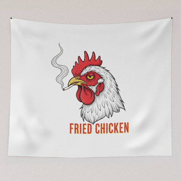 Item preview, Fried Chicken, rooster, stoner, Funnyfits70, retro, vintage, meme, funny, humor designed and sold by FunnyFits70.