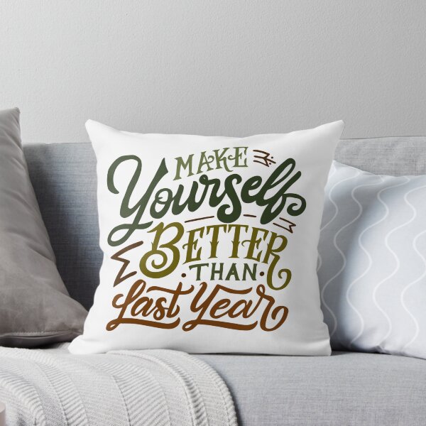 Item preview, Make Yourself Better Than Last Year – Motivational Hand-Lettered Quote Design Description designed and sold by Caroline-stuff.