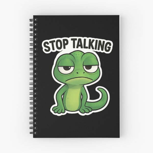 Item preview, Elio Lizard "STOP TALKING" - Humorous Silence Meme Graphic designed and sold by Amelia Design.