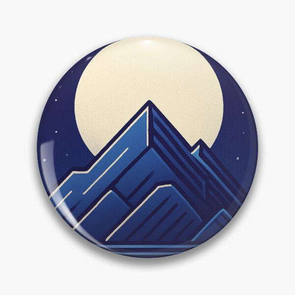 Item preview, Minimalist night with moon and mountains designed and sold by BitCafeAI.