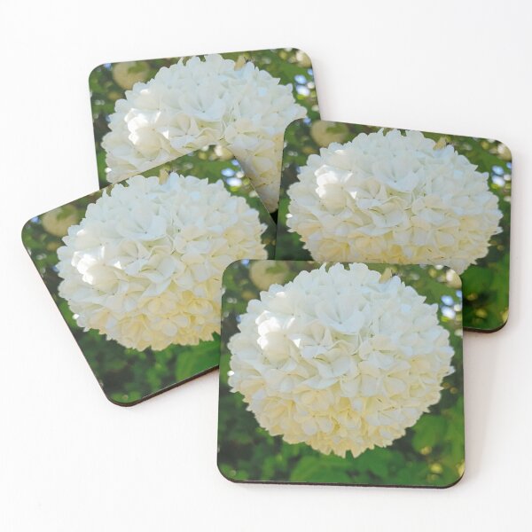 Item preview, White Snowball Flower – Nature Photography designed and sold by SiseonStudio.