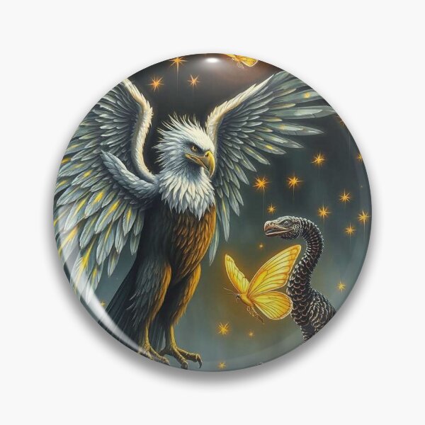 Item preview, Wings of Wonder – Magical Eagle Meets Dragon Spirit in the Light of Golden Butterflies designed and sold by FotoworldEdel.