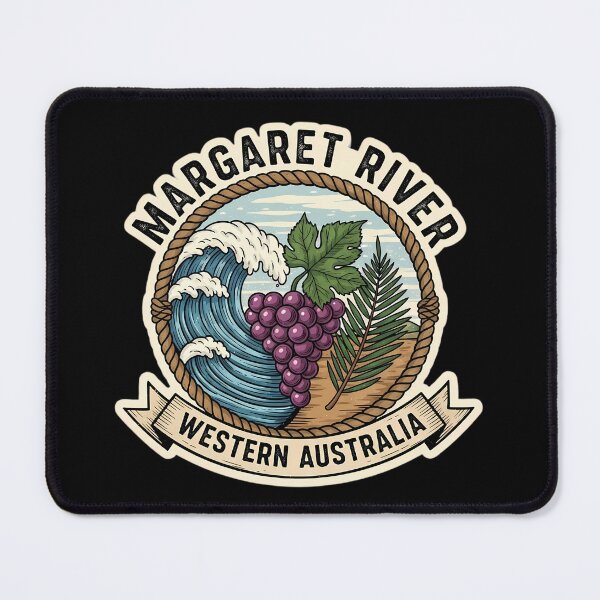 Item preview, Margaret River: A Vintage Surf, Wine, and Forest Emblem designed and sold by Digital Dreams Arts.