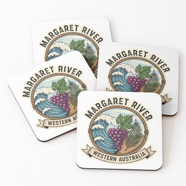 Item preview, Margaret River: A Vintage Surf, Wine, and Forest Emblem designed and sold by Digital Dreams Arts.