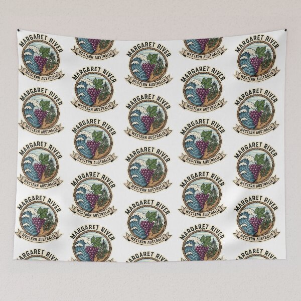 Item preview, Margaret River: A Vintage Surf, Wine, and Forest Emblem designed and sold by Digital Dreams Arts.