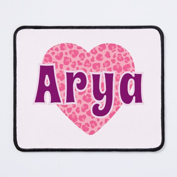Item preview, Arya Name Pink Leopard Heart designed and sold by Jeallan Designs.