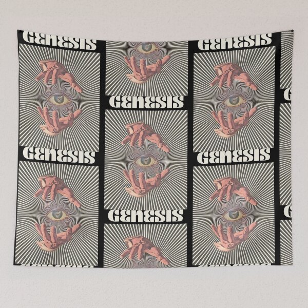 Item preview, Psychedelic All Seeing Eye with Hands Vintage Art designed and sold by deloerasfx.