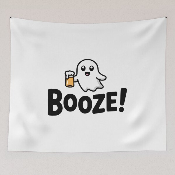Item preview, Booze! Cute Beer Ghost Pun designed and sold by PMCreative.