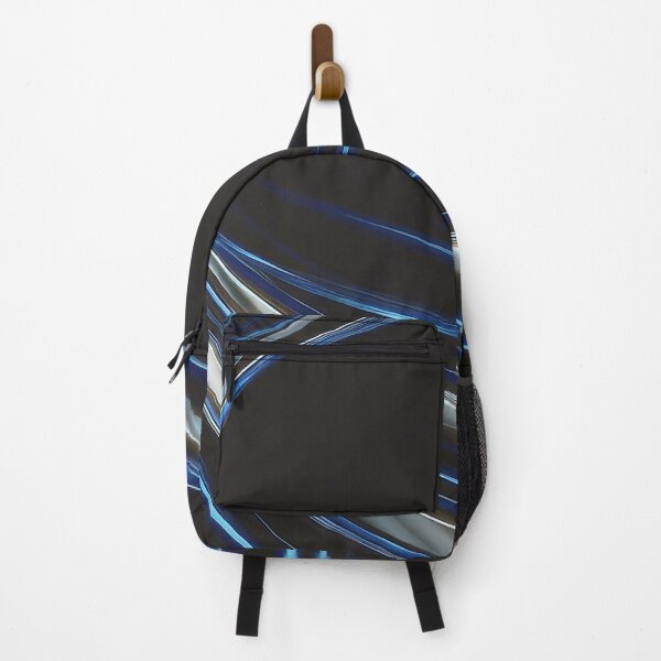 Item preview, abstract design modern blue line Pillow designed and sold by HakunamatataTin.