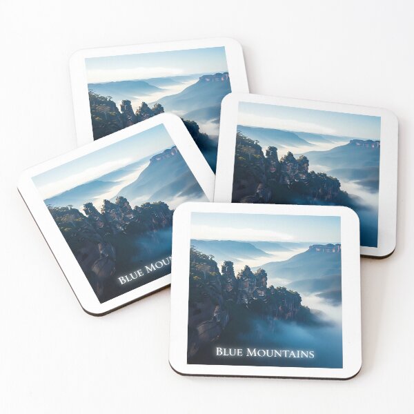 Item preview, A Mystical Blue Mountains Scene: A Dreamy and Serene Artwork designed and sold by Digital Dreams Arts.