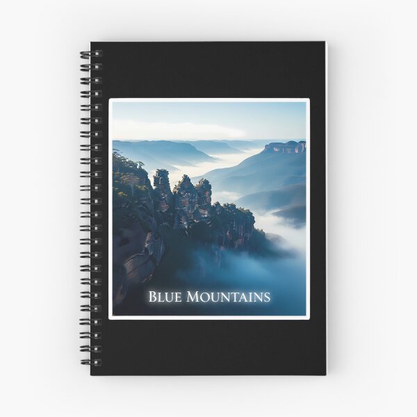 Item preview, A Mystical Blue Mountains Scene: A Dreamy and Serene Artwork designed and sold by Digital Dreams Arts.