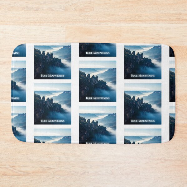 Item preview, A Mystical Blue Mountains Scene: A Dreamy and Serene Artwork designed and sold by Digital Dreams Arts.