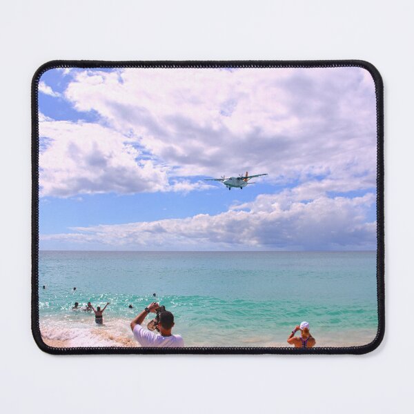 Item preview, Plane Over Turquoise Beach Waters St. Martin designed and sold by LisaWootenPhoto.