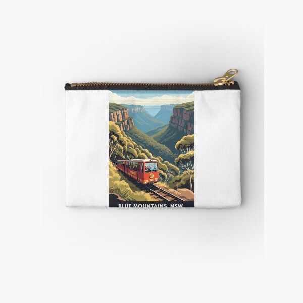 Item preview, Scenic World, Blue Mountains: A Vibrant Retro Travel Poster designed and sold by Digital Dreams Arts.