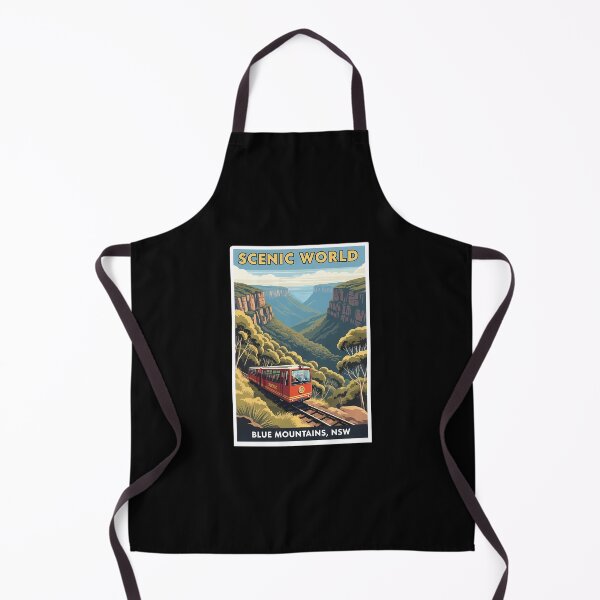Item preview, Scenic World, Blue Mountains: A Vibrant Retro Travel Poster designed and sold by Digital Dreams Arts.
