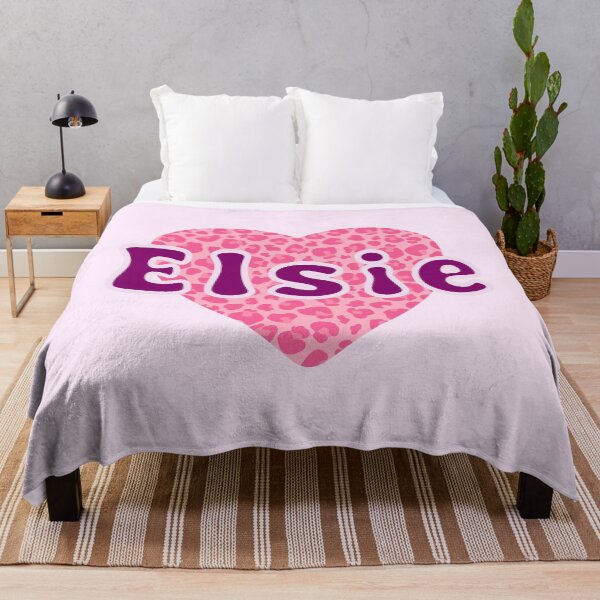 Item preview, Elsie Name Pink Leopard Heart designed and sold by Jeallan Designs.