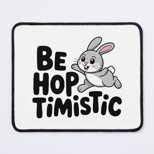 Item preview, Be Hoptimistic! Cute Rabbit Pun designed and sold by PMCreative.