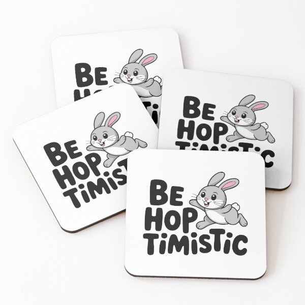 Item preview, Be Hoptimistic! Cute Rabbit Pun designed and sold by PMCreative.