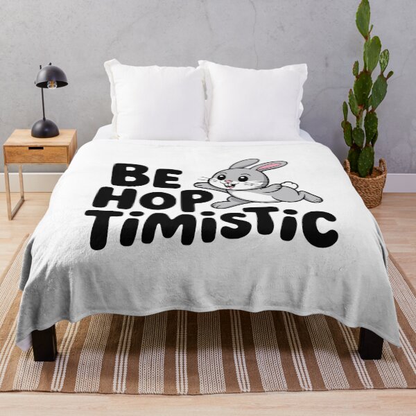 Item preview, Be Hoptimistic! Cute Rabbit Pun designed and sold by PMCreative.