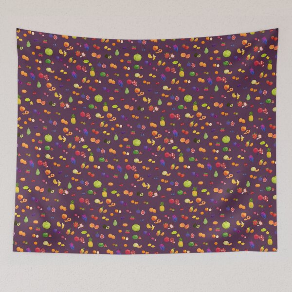 Item preview, Cluster of fruits repeating pattern - dark purple designed and sold by Maysoulrose.