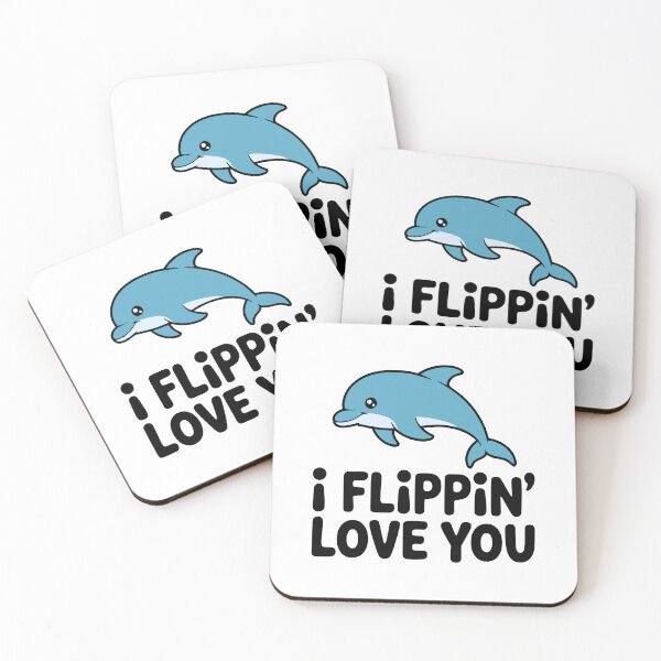 Item preview, I Flippin Love You! Cute Dolphin Pun designed and sold by PMCreative.