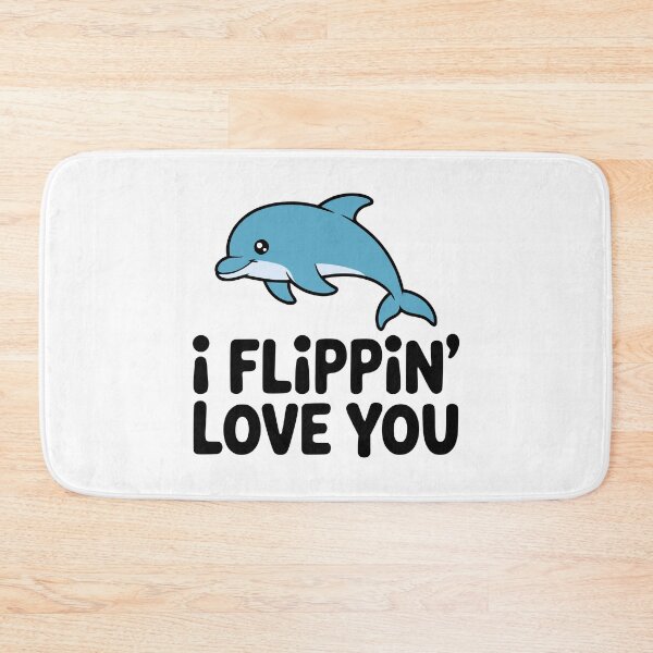 Item preview, I Flippin Love You! Cute Dolphin Pun designed and sold by PMCreative.