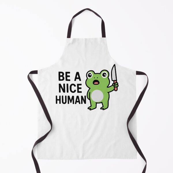 Item preview, Be A Nice Human Frog with a Knife | Protect Nature designed and sold by RR-Arts.