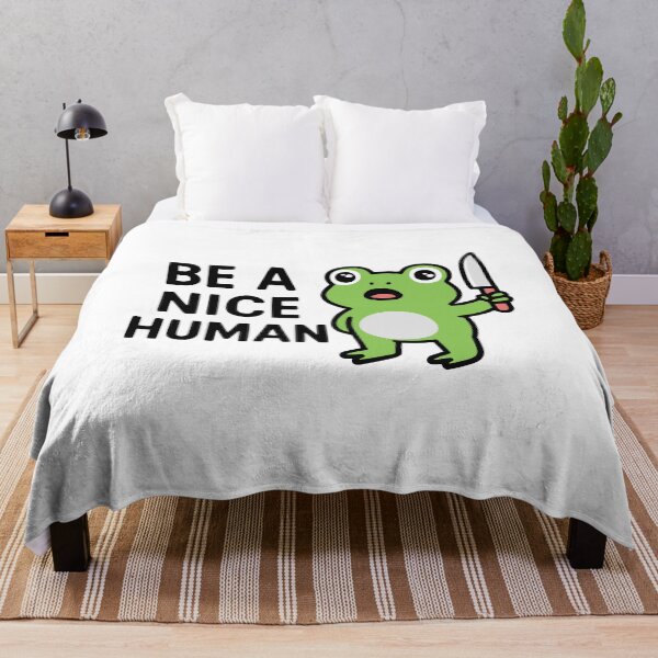 Item preview, Be A Nice Human Frog with a Knife | Protect Nature designed and sold by RR-Arts.