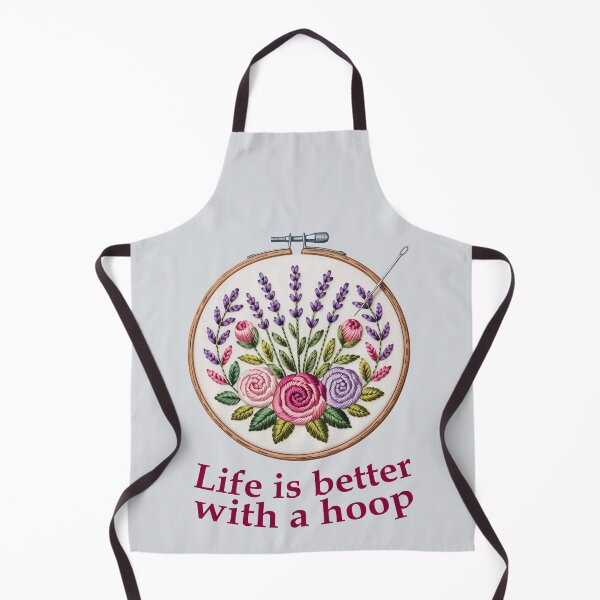 Item preview, Funny embroidery design – “Life Is Better with a Hoop” designed and sold by WikaKowalczyk.