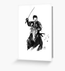 the last samurai riding Greeting Card
