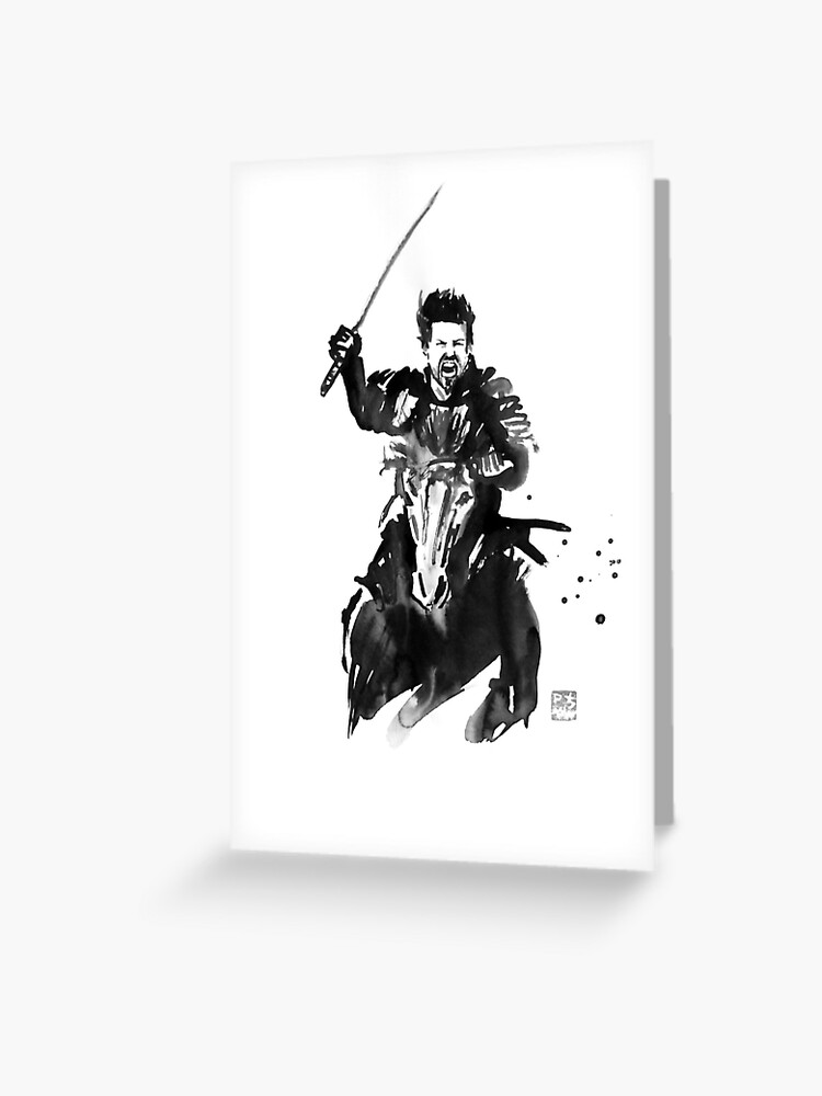 The Last Samurai Riding Greeting Card For Sale By Pechane Redbubble