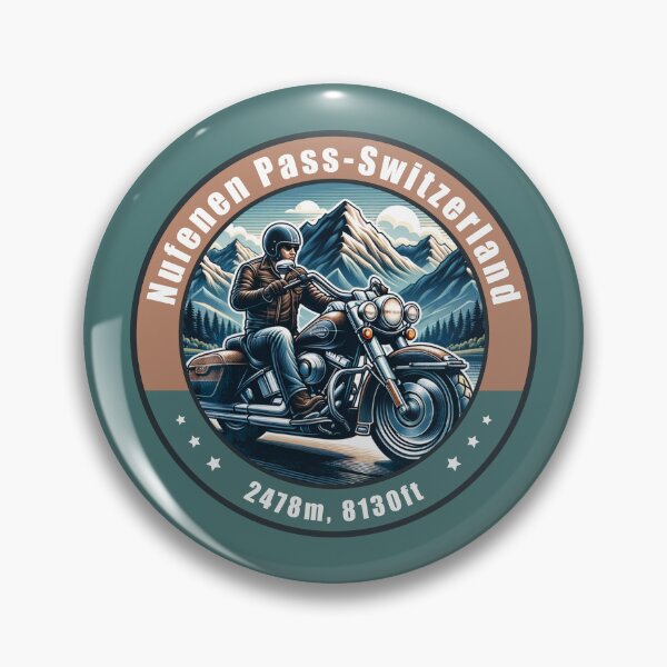 Artikelvorschau, Nufenenpass Schweiz Vintage Motorrad Design entworfen und verkauft von CynthiaGraphics.