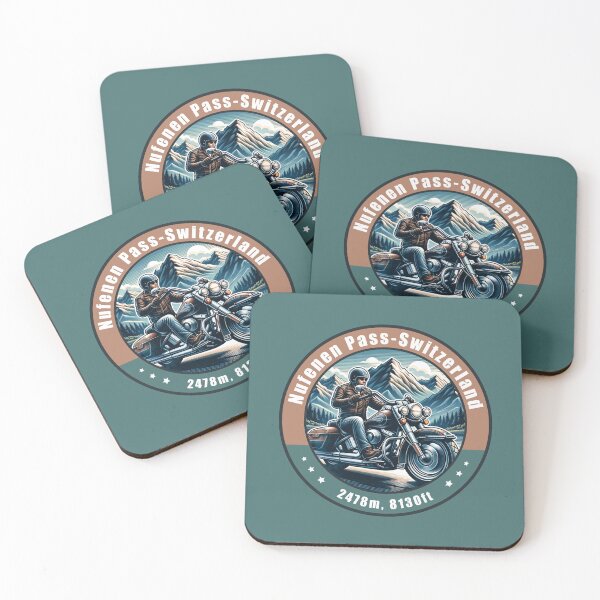 Item preview, Nufenen Pass Switzerland Vintage Motorcycling Design designed and sold by CynthiaGraphics.