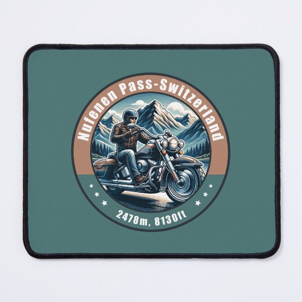 Item preview, Nufenen Pass Switzerland Vintage Motorcycling Design designed and sold by CynthiaGraphics.