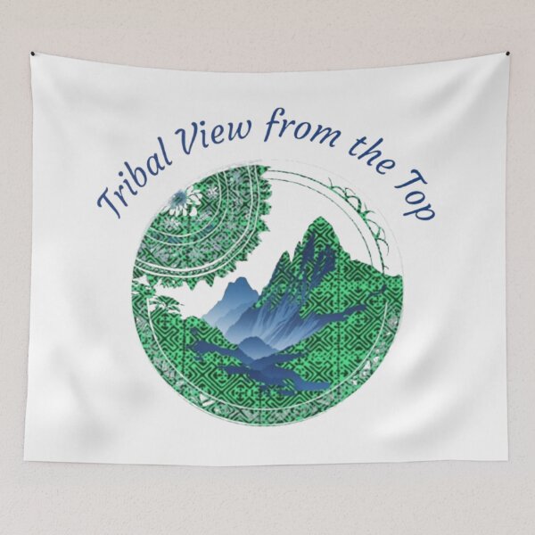 Item preview, Tribal View from the Top – Green Mountain Pattern Design designed and sold by PimTribe.
