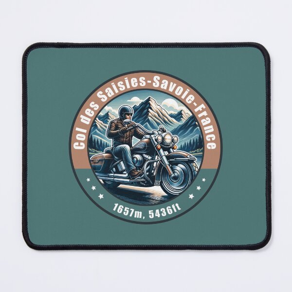 Item preview, Col des Saisies France Vintage Motorcycling Design designed and sold by CynthiaGraphics.