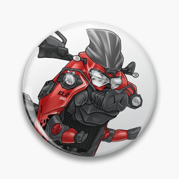 Item preview, Kawasaki KLR650 2024 (Firecracker Red & Metallic Carbon Gray) for Motorcycle Riders designed and sold by MotoApparelHub.