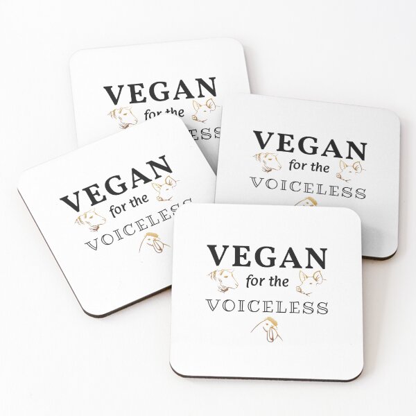 Item preview, Vegan for the Voiceless – Minimalist Chicken, Pig & Sheep Design designed and sold by VirginieSan.