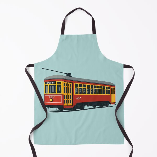 Item preview, New Orleans Red Streetcar – Vintage Riverfront Trolley Illustration designed and sold by ArtSpireWorks.