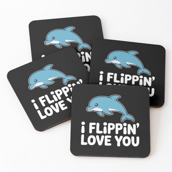 Item preview, I Flippin Love You! Funny Dolphin Pun designed and sold by PMCreative.