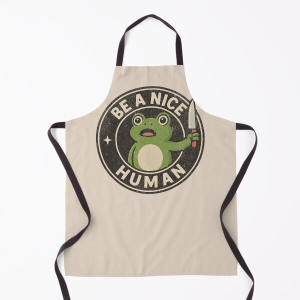 Item preview, Be A Nice Human Frog with a Knife | Protect Nature designed and sold by RR-Arts.