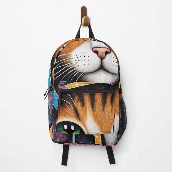 Item preview, Folk Art Kitten wearing a hoodie in a big city back alley designed and sold by Colin Bentham.