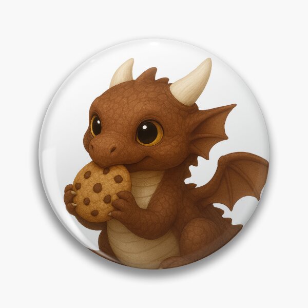 Artikelvorschau, Niedlicher Babydrache mit Keks. Bezauberndes Fantasy-Kunstwerk entworfen und verkauft von Hatchling Hollow.