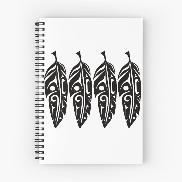 Item preview, Four Feathers (Black) designed and sold by Lou-ann Neel.