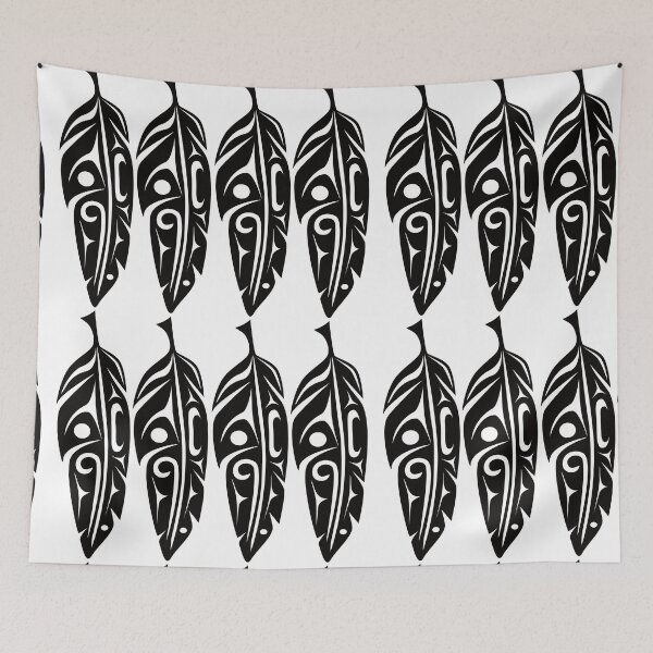 Item preview, Four Feathers (Black) designed and sold by Lou-ann Neel.