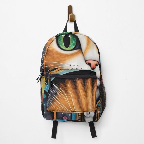 Item preview, Folk Art Kitten wearing a hoodie in a big city back alley designed and sold by Colin Bentham.