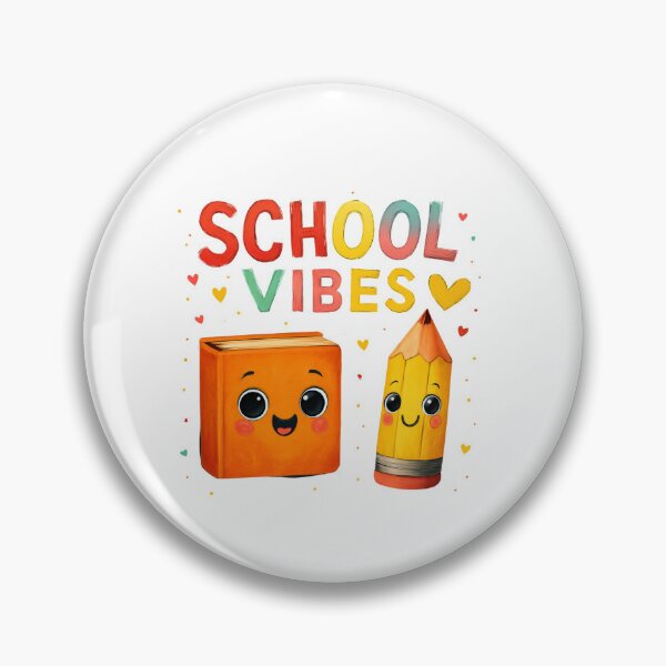 Item preview, School Vibes Cute Cartoon Book and Pencil Design designed and sold by Liv Solara.