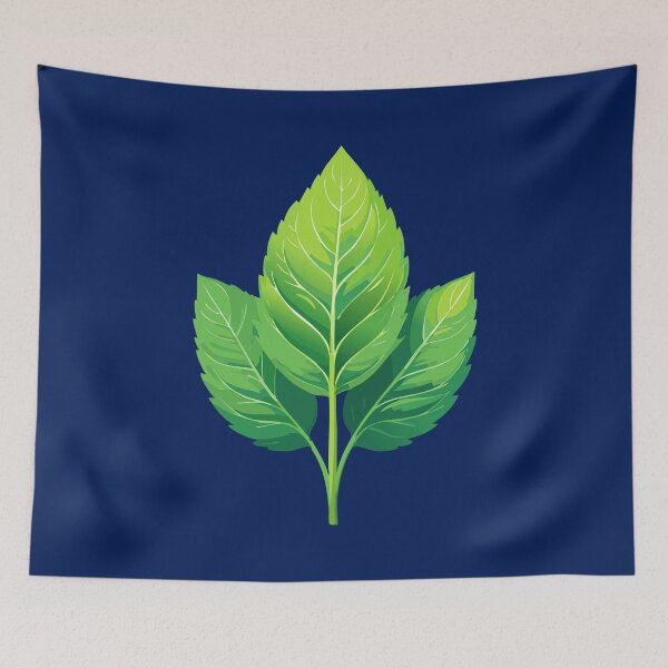 Item preview, Mint Leaves Illustration Plant Art designed and sold by KrisSidDesigns.