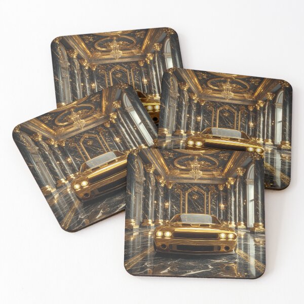 Item preview, Gold Muscle Car Art  designed and sold by TheDarkWardrobe.