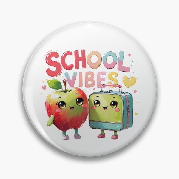 Item preview, School Vibes Cute Cartoon Apple and Backpack Design designed and sold by Liv Solara.
